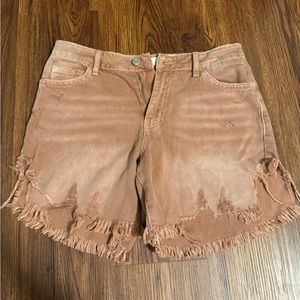 Vervet distressed shorts